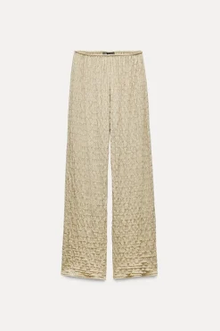 Hot PANTALÓN ANCHO ESTRUCTURA Mujer Pantalones