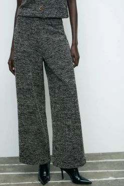 Discount PANTALÓN ANCHO ESTRUCTURA Mujer Pantalones