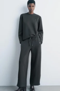 Best PANTALÓN ANCHO FELPA Mujer Pantalones|Sudaderas / Joggers