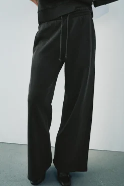 Outlet PANTALÓN ANCHO LAVADO Mujer Pantalones|Sudaderas / Joggers