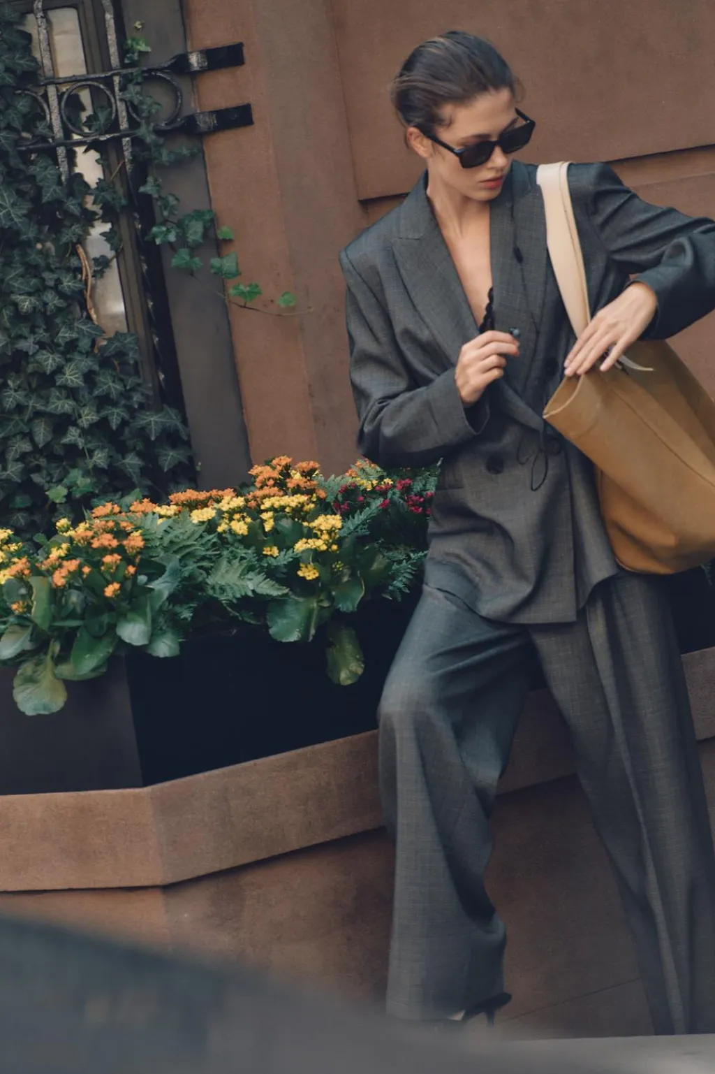 Sale PANTALÓN ANCHO PINZAS Mujer Pantalones