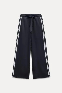 Outlet PANTALÓN ANCHO PUNTILLA Mujer Sudaderas / Joggers|Pantalones