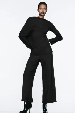 Outlet PANTALÓN ANCHO PUNTO Mujer Pantalones|Cárdigan / Jerséis