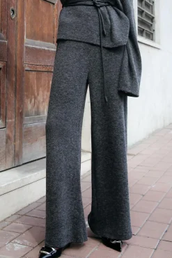 Hot PANTALÓN ANCHO PUNTO SOFT Mujer Pantalones