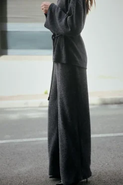 Hot PANTALÓN ANCHO PUNTO SOFT Mujer Pantalones