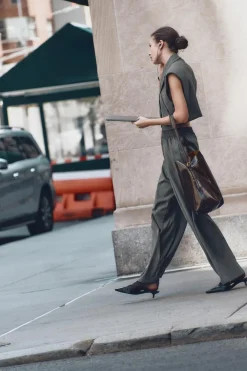 Outlet PANTALÓN ANCHO RAYA DIPLOMÁTICA Mujer Pantalones