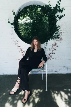 Discount PANTALÓN ANCHO SATINADO ZW COLLECTION Mujer Pantalones