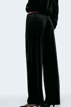Discount PANTALÓN ANCHO TERCIOPELO Mujer Pantalones