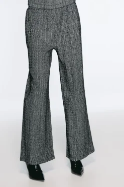 Fashion PANTALÓN ANCHO TEXTURA Mujer Pantalones