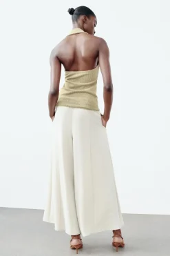 Discount PANTALÓN ANCHO TIRO ALTO Mujer Pantalones