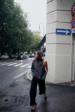 Fashion PANTALÓN ANCHO TIRO ALTO Mujer Pantalones