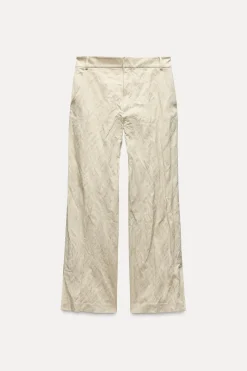 Clearance PANTALÓN ARRUGADO RECTO ZW COLLECTION Mujer Pantalones