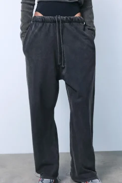 Clearance PANTALÓN BAGGY EFECTO LAVADO Mujer Pantalones|Sudaderas / Joggers