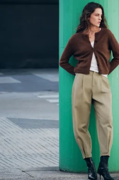 Hot PANTALÓN BAGGY PINZAS Mujer Pantalones