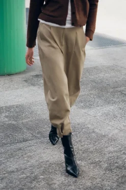 Hot PANTALÓN BAGGY PINZAS Mujer Pantalones