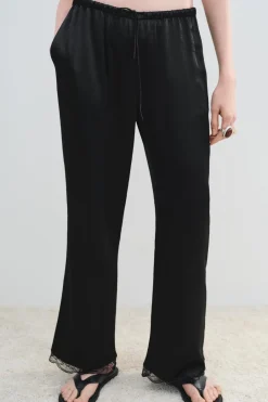 Online PANTALÓN BAJO PUNTILLA ZW COLLECTION Mujer Pantalones