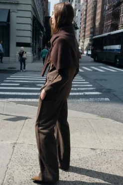 Hot PANTALÓN BANDA LATERAL CON LANA ZW COLLECTION Mujer Pantalones