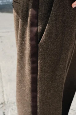 Hot PANTALÓN BANDA LATERAL CON LANA ZW COLLECTION Mujer Pantalones