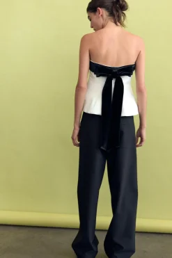 New PANTALÓN BARREL BOLSILLOS Mujer Pantalones