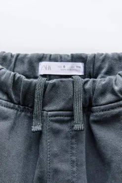 Niños ZARA 6 - 14 Años·Pantalones<PANTALÓN BARREL SARGA BOLSILLOS