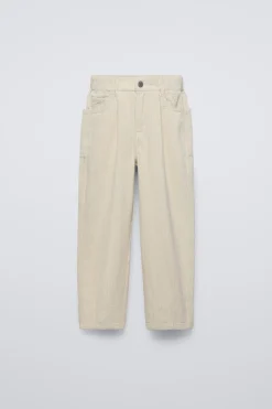 Niños ZARA 6 - 14 Años·Pantalones<PANTALÓN BARRELL PANA