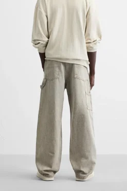 Best PANTALÓN BOLSILLO CARPINTERO LAVADO Hombre Pantalones