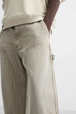 Best PANTALÓN BOLSILLO CARPINTERO LAVADO Hombre Pantalones