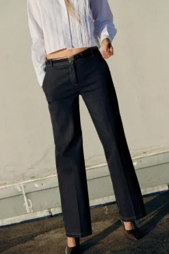 Clearance PANTALÓN BOOTCUT PESPUNTES COMBINADOS Mujer Pantalones