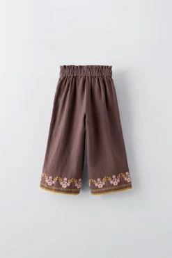 Niños ZARA 1½ - 6 Años·Pantalones|1½ - 6 Años·Total Look<PANTALÓN BORDADO FLORES