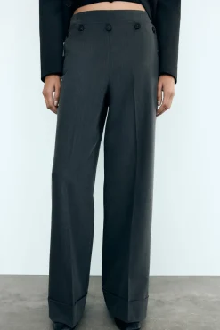 Hot PANTALÓN BOTONES Mujer Pantalones