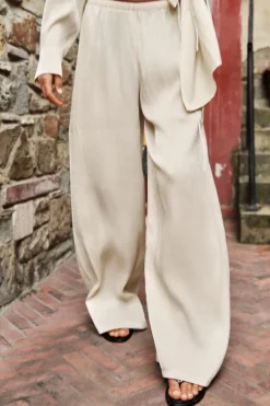 Hot PANTALÓN BRILLO EFECTO ARRUGADO Mujer Pantalones