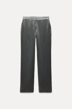 Clearance PANTALÓN BRILLO EFECTO ARRUGADO Mujer Pantalones