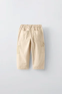 Niños ZARA 1½ - 6 Años·Pantalones|1½ - 6 Años·Pantalones / Leggings<PANTALÓN CANVAS COMBINADO