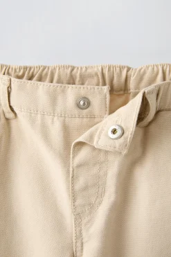 Niños ZARA 1½ - 6 Años·Pantalones|1½ - 6 Años·Pantalones / Leggings<PANTALÓN CANVAS COMBINADO