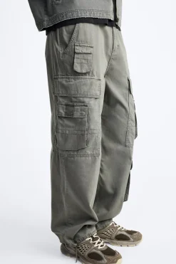 Hot PANTALÓN CARGO BOLSILLOS Hombre Pantalones|Cargo