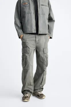 Hot PANTALÓN CARGO BOLSILLOS Hombre Pantalones|Cargo