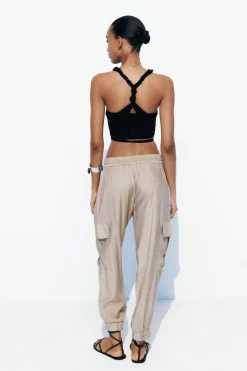 Clearance PANTALÓN CARGO CINTURA ELÁSTICA Mujer Pantalones