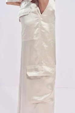 Clearance PANTALÓN CARGO SATINADO ZW COLLECTION Mujer Pantalones