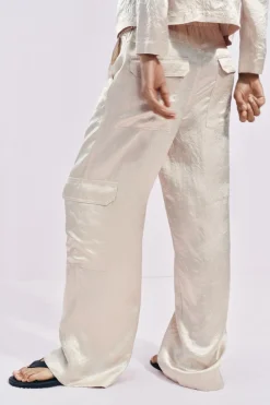 Clearance PANTALÓN CARGO SATINADO ZW COLLECTION Mujer Pantalones