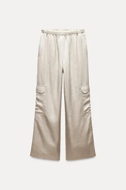Clearance PANTALÓN CARGO SATINADO ZW COLLECTION Mujer Pantalones