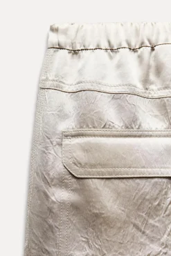 Clearance PANTALÓN CARGO SATINADO ZW COLLECTION Mujer Pantalones