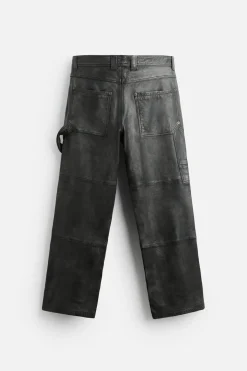 Discount PANTALÓN CARPENTER PIEL EFECTO LAVADO Hombre Piel|Pantalones