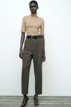 Best PANTALÓN CARROT CINTURÓN Mujer Pantalones