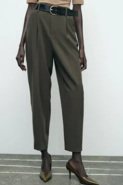 Best PANTALÓN CARROT CINTURÓN Mujer Pantalones