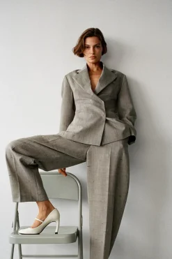 Online PANTALÓN CARROT LANA 100% ZW COLLECTION Mujer Pantalones