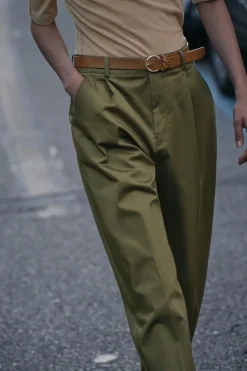 Clearance PANTALÓN CHINO BAGGY CINTURÓN Mujer Pantalones