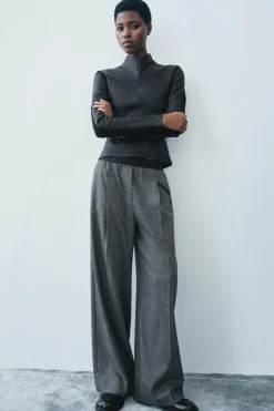 Outlet PANTALÓN CINTURA CONTRASTE ZW COLLECTION Mujer Pantalones