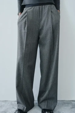 Outlet PANTALÓN CINTURA CONTRASTE ZW COLLECTION Mujer Pantalones