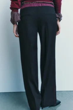 New PANTALÓN CINTURA CONTRASTE ZW COLLECTION Mujer Pantalones