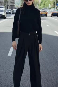 Discount PANTALÓN CINTURÓN FINO Mujer Pantalones